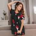 thumbnail image 3 of Lsque Amanita Mushroom Pattern Nightgowns for Women Sleep Shirts Short Sleeve Nightshirt Pullover Nightdress Soft Sleepwear Relaxed Fit Nightdress, 3 of 6