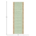 thumbnail image 3 of Casavani Handblock Printed Cotton Dhurrie Living Bedroom and Dining Room Carpets Home Decor Kilim Rug, Green 6x8 feet, 3 of 6