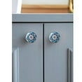 thumbnail image 2 of Perilla Home Set of 6 Knob (Ceramic with 24 K Gold) Decorative Knobs for Home Kitchen Cabinet Hardware Cupboard Door Dresser Wardrobe and Drawer Pulls (Marigold Light Blue), 2 of 7