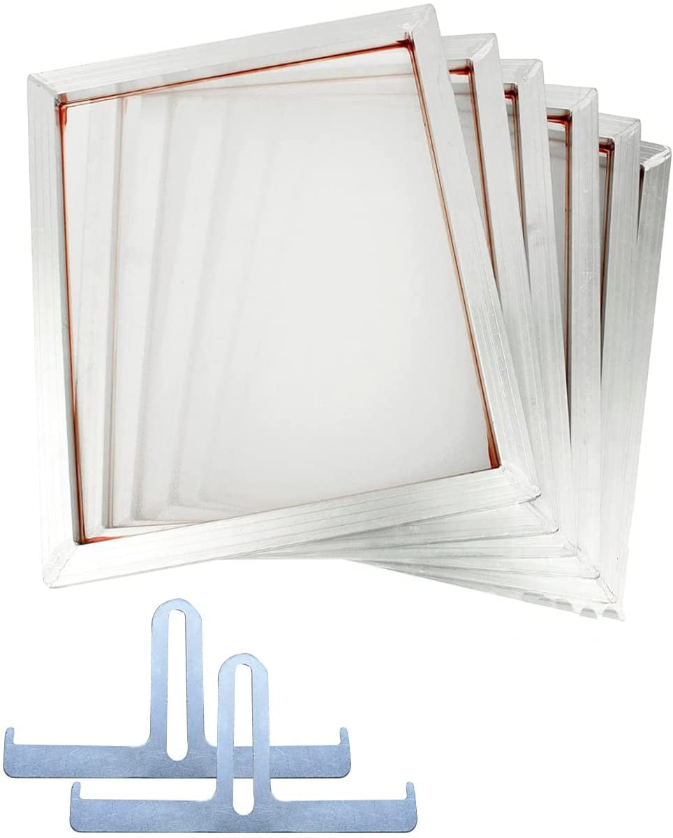 6Pcs 18" x 20" Aluminum Silk Screen Printing Frame With 305 Mesh Count Fabric 
