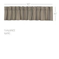 thumbnail image 5 of VHC Brands Grain Sack Charcoal Black Stripe Farmhouse Kitchen Curtain Valance 16x90, 5 of 6