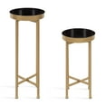 thumbnail image 3 of Kate and Laurel Celia Side Tables, Set Of 2, Gold And Black, Decorative Modern Glam End Table, 3 of 5