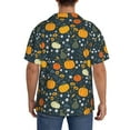 thumbnail image 3 of Gukieu Pumpkin Print Men's Short-sleeved Shirts, Button-down Pocket Shirts, T-shirts, Beach Vacation Travel Summer Clothing-3X-Large, 3 of 5