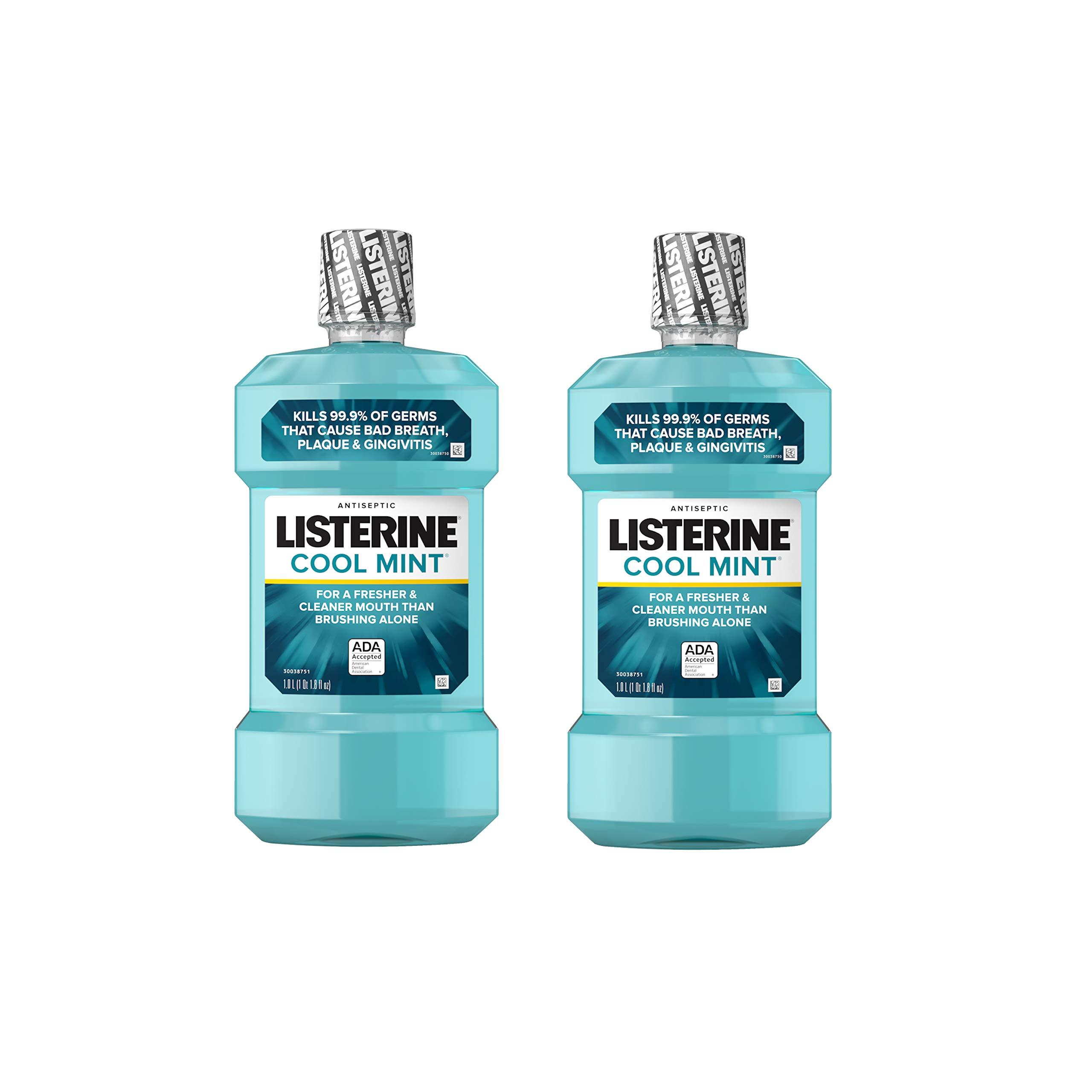 Listerine Cool Mint Antiseptic Mouthwash to Kill 99 of Germs that