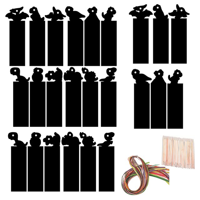 LCXmlly Press Release Ice Mold DIY Scratch Card Set Handwritten Ribbon Lanyard Wooden Craft No Tools Required Kids Art Bookmark