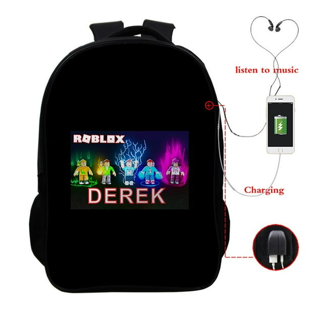 Robloxmochila con impresión Digital 3D, morral a todo color de 13 pulgadas con cremallera para estudiantes del Campus, mochila escolar de gran capacidad, regalo de cumpleaños