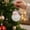 E2, variant on Large Pink Santa Christmas Hanging Ornament,Elegant Winter Pendant for Xmas Tree Wall Window Indoor Holiday Party Decor