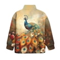 thumbnail image 5 of Chririnla Oil Painting Peacock Oversize Tunic Tops for Girls Plus Size Kids Blouse Shirt Half Zip Sweatshirt Pullover Sweatshirts Loose Comfy Casual Size 11-12, 5 of 7