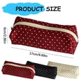 thumbnail image 3 of Polka Dot Pencil Case, Aesthetic Pencils Pouch, Large Capacity Pencils Case, Vintage Pen Pencil Pouch, Cute Pencil Case, Classroom Supplies,Red, 3 of 5