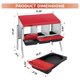 thumbnail image 2 of Galvanized steel chicken nesting box con 3 holes y legs-automatic roll out egg collection removable tray weatherproof wall mount con perch hens easy to clean y assemble coop-red, 2 of 7
