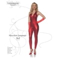 thumbnail image 3 of Adult  Sleevless Red Metallic Women Jumpsuit Large, 3 of 3