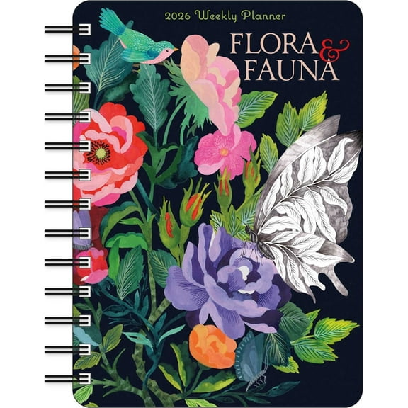 Flora & Fauna 2026 Weekly Planner Calendar, (Paperback)