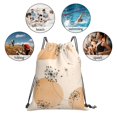 thumbnail image 5 of TEQUAN Drawstring Backpack Sports Gym Sackpack, Bohemian Bloom Dandelion Prints Polyester Water Resistant String Bag for Women Men, 5 of 8