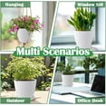 thumbnail image 7 of HXRH Plastic Flower Pots with Saucers & Drainage,6 Pack Plant Pots for Indoor,Modern Resin Planters,for Garden Flowers Succulents,Home Decor,7.5/6.5/5.5/4.9/4.2/3.5 Inch,White, 7 of 7