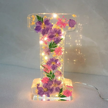 

Adzgya Clearance Night Lights Dried Flower Letters Night Light Floral Resin Night Light Pressed Flower Resin Letters With LED Light For Mother Wife Birthday Gift For Her Mother s Day Gifts