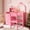 Pink, variant on Kicctian Kids Wooden Vanity Set with Mirror and Touch Light, Princess Makeup Desk for Girls with Chair, Storage Shelves and Drawers, Bedroom Furniture for Playroom,White