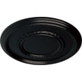 thumbnail image 3 of Ekena Millwork 17 3/8"OD x 1 1/8"P Federal Roped Large Ceiling Medallion (Fits Canopies up to 7 3/4"), Hand-Painted Jet Black, 3 of 6