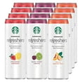 thumbnail image 2 of Starbucks RTD Energy Drink, Refreshers, 3 Flavor Variety Pack , 12oz Sleek Cans (12 Pack), 2 of 6