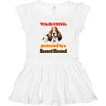 thumbnail image 3 of Inktastic Protected by a Basset Hound Funny Dog Girls Toddler Dress, 3 of 5