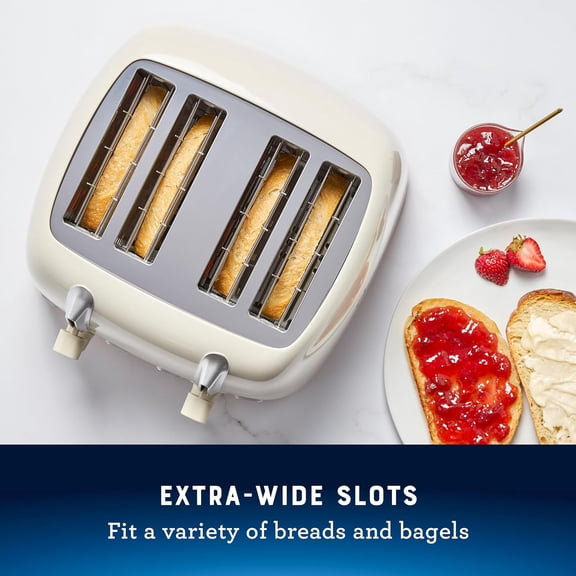4-Slice Toaster with Extra Wide Slots, Bagel Toaster, Oat Milk