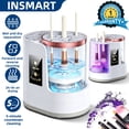 thumbnail image 1 of INSMART Makeup Brush Cleaner , 3 IN 1 Makeup Brush Cleaner Machine with Dual-Direction Cleaning, 2H/5H Dryer Timer, Detachable Wash Tank, Touch Control, and 5-Min Quick Wash, 1 of 9