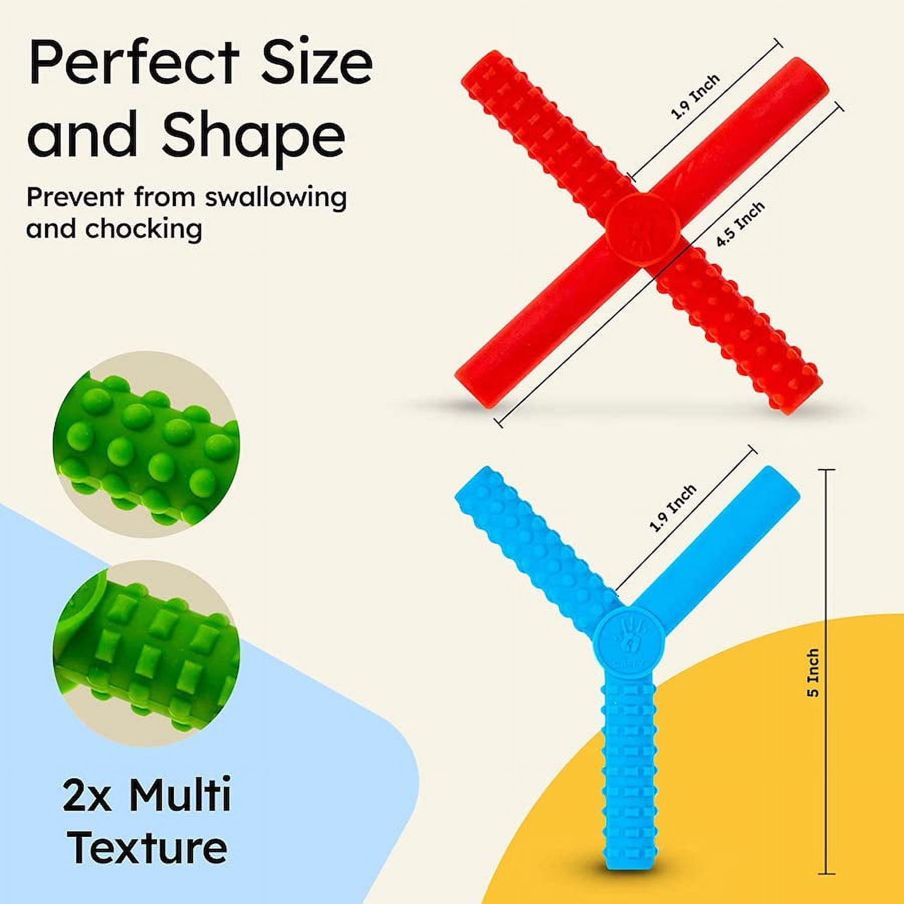 Sensory Chew Necklaces For Kids - 10 Pack Autism ADHD Oral Motor Toys, BPA-Free Silicone