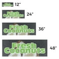 thumbnail image 3 of Fresh Coconuts Vinyl Decal 24 Inch x 9 Inch Weatherproof Heavy-Duty Adhesive Backing | Tropical Fruits, Refreshing Drinks, Farmer’s Markets | Made in USA, 3 of 6