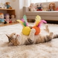 thumbnail image 5 of Latex Foam Cat Toys Balls | Interactive Two Tone Cat Balls with Feathers for Independent Play and Chasing Random Colors Single Pack, 5 of 9