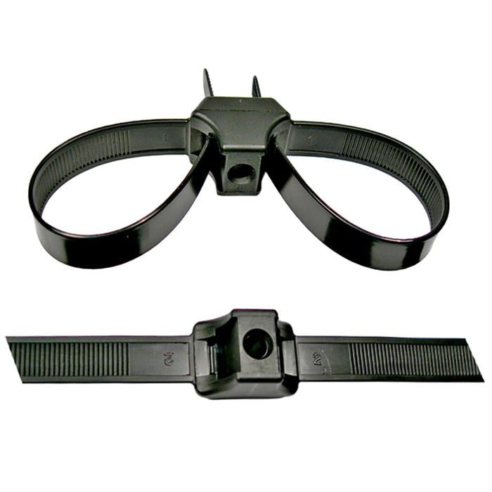 Pico 7084C 19 Inch Black Zip Tie With Dual Mount Holes, 3 Pc