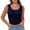 Dark Blue, variant on AherBiu Tank Tops for Women Stretch Crewneck Sleeveless Tshirt Slim Fitted Camisole Going out Tops for Women