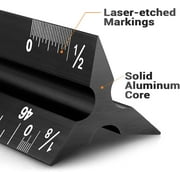 UPITOR Architectural Triangular Scale Ruler - Includes 12 inch Aluminum Architect Scale and Triangular Ruler - Suitable for Architects, Draftsmen, and Engineers Black