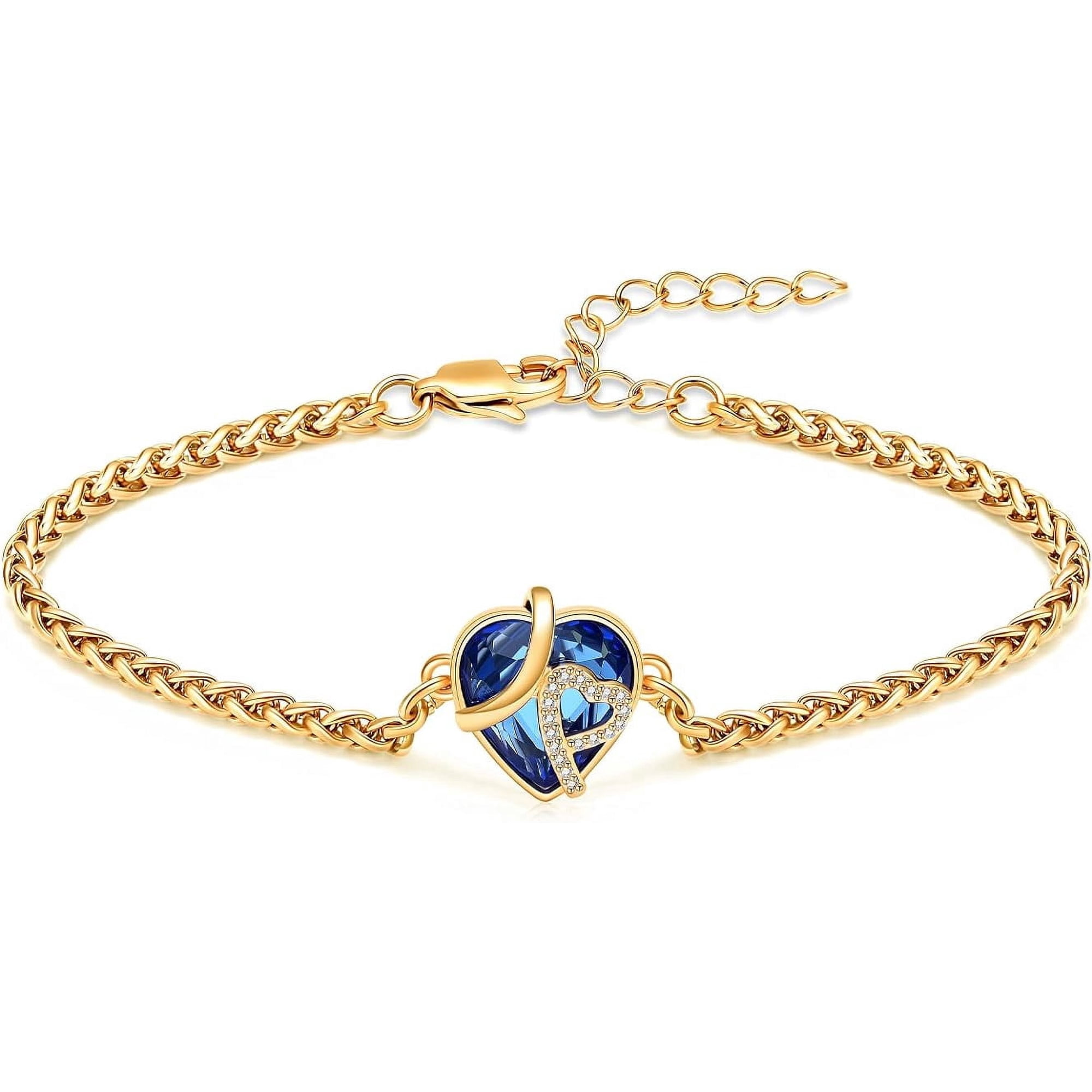 Heart Shape Urn Bracelet for Ashes for Women Stainless Steel Crystal Cremation Keepsake Adjustable Link Urn Bangle Memorial Jewelry Gift