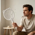 thumbnail image 5 of Electric Fly Swatter, Bug Zapper Mosquito Zapper Racket, Gold Zone Voltage Dense Mesh Lightweight Handheld Zapper, AA Battery Powered Indoor Outdoor Safe Bug Control for Home Kitchen Bedroom, 5 of 7