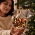 thumbnail image 6 of Glowing Christmas Story Ornament, Light-Up Mini Holiday Scene with Warm LED Light, Festive Keepsake Gift for Home Christmas Party Decoration, 6 of 6