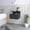 Black, variant on Dark Walnut Finish Floating Stand / Versatile Use in Any Home Room