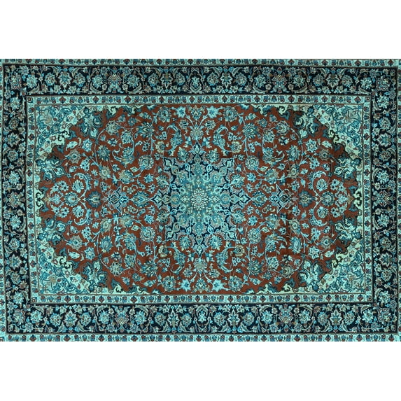 Ahgly Company Indoor Rectangle Persian Light Blue Traditional Area Rugs, 2' x 3'