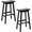 Black, variant on FDW Bar Stools Set of 2 for Kitchen Counter Solid Wooden Saddle Stools 30-Inch Height (Black, 30 in)