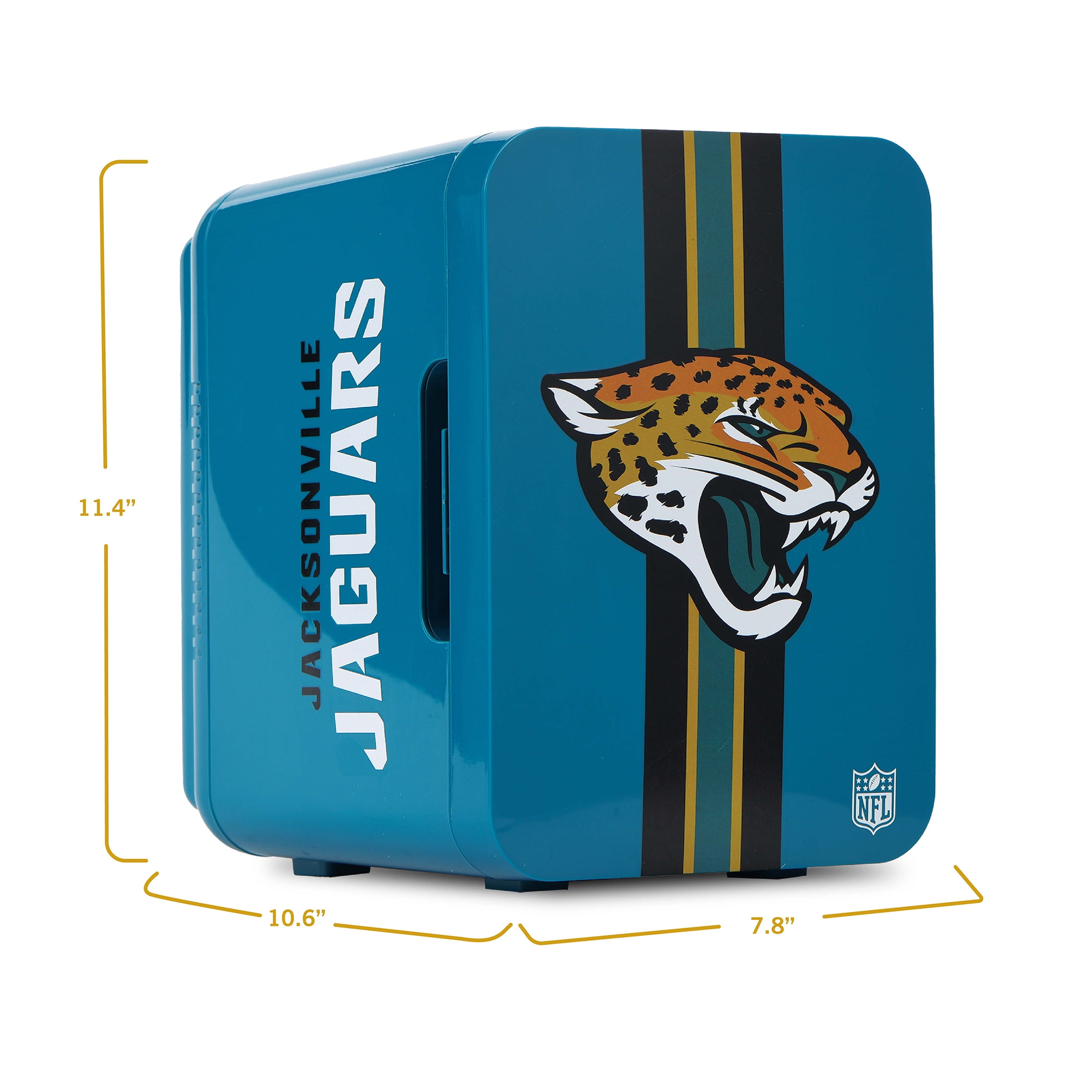 NFL Jacksonville Jaguars Mini Fridge, Teal, 4L, 6 Cans