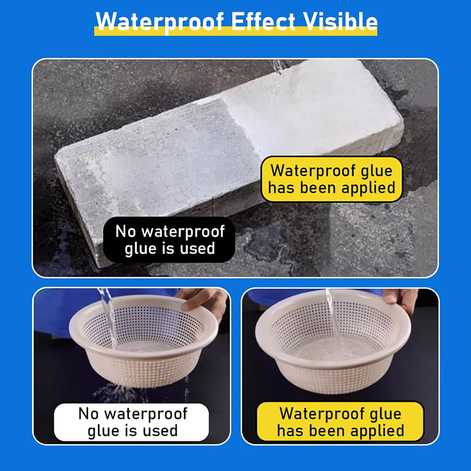 Clearance Adhesive mucilage under $7,Clear Adhesive With Roller Brush Super Strong Anti Leakage Agent Adhesive Coating Agent For Indoor Outdoor 1ml 1PC