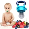thumbnail image 4 of Chupete de bebé con tetina de frutas para papilla de frutas y verduras | tetina de silicona en pezón| Mordedor de juguete de masaje de entrenamiento | Bolsas de silicona sin BPA suaves y seguras de gr Namotu ZH-422-1, 4 of 7