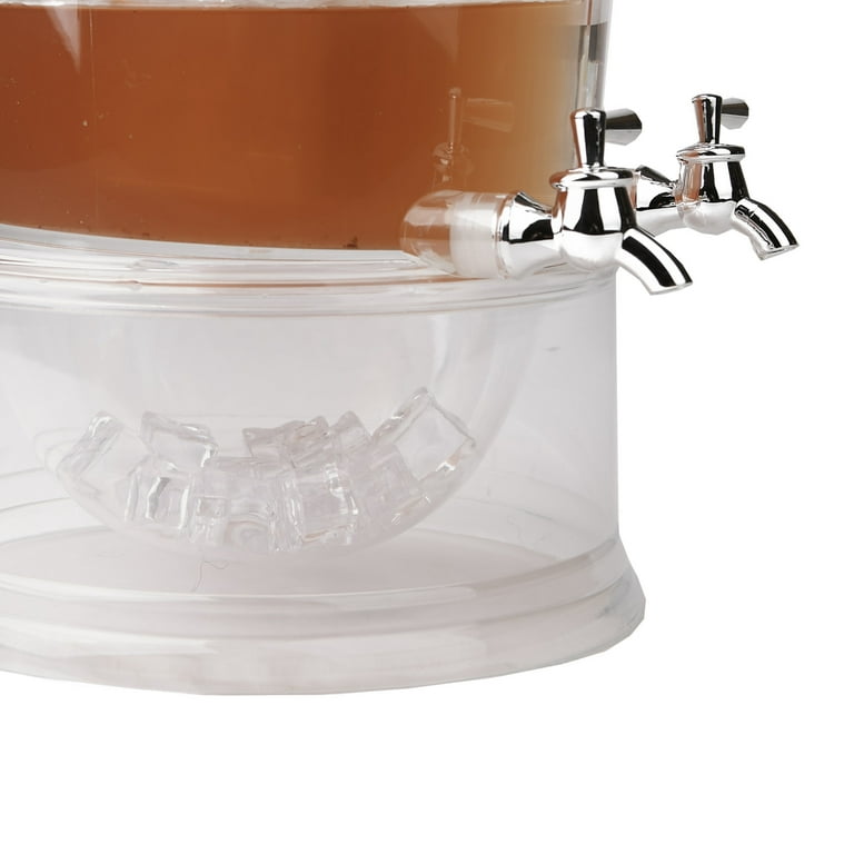 Mind Reader 3 Tier 6-Split Compartment Beverage Dispenser with Spigot - 48  fl Oz Per Compartment - Stackable Punch Bowl - Clear in the Beverage  Dispensers department at