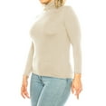 thumbnail image 2 of Women's Plus Size Casual Fitted Long Sleeve Solid Turtleneck Sweater Tops, 2 of 6