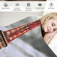 thumbnail image 3 of JEUXUS City Landmark Paris Eiffel Tower Name Soft Bed Blankets Throws as Birthday Wedding Gifts for Sofa Couch, 3 of 6
