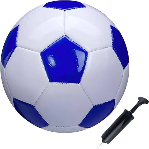 BESTSKY Soccer Ball Size 3,4,5 White Blue Outdoor and Indoor School Sports Activity Anti-Explosion Classic Design Suitable for Kids Toddler Boy Gift Training Practice