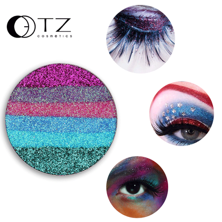 Topcobe Beauty 2# Shimmer Eyeshadow Singles for Makeup, Women's Glitter Diamonds/Waterproof Single Eyeshadow Palette , Cosmetic Eye Shadow Loose Powder(Six