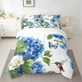 thumbnail image 2 of Flower Bedding Comforter Sets 7Pcs Hummingbird Butterfly Bed In A Bag,Navy Blue Floral Twin Bedding Sets Spring Botanical And Animal Themed Sheet Set With Comforter Bedroom Decor, 2 of 4