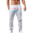thumbnail image 1 of Zszcpp Men'S Linen Pants Cool Cropped Long Simple Cartoon Softable Print Handsome Trousers Casual Trouser, 1 of 5