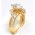 thumbnail image 2 of 14K Yellow Gold Plated 2.05Ct Marquise Cut Simulated Diamond Silver Engagement Wedding Bridal Ring Set, 2 of 4