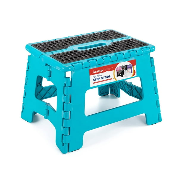 ACSTEP Folding Step Stool 9'' Tall Kids Step Stool Plastic Step Stools