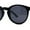 Shiny Black Black, variant on Mens Polarized Iconic Keyhole Horn Rim Hipster Sunglasses Matte Black